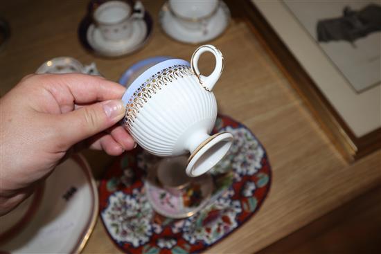 A quantity of mixed cabinet cups and 19th century and later ceramics